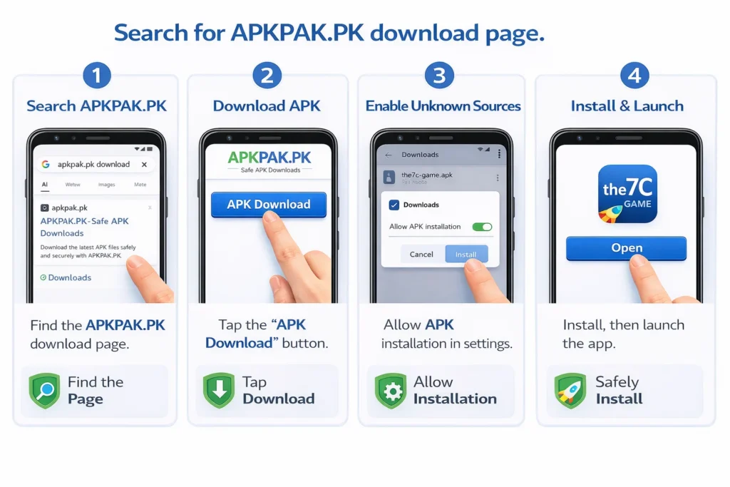 steps to download 7c game app