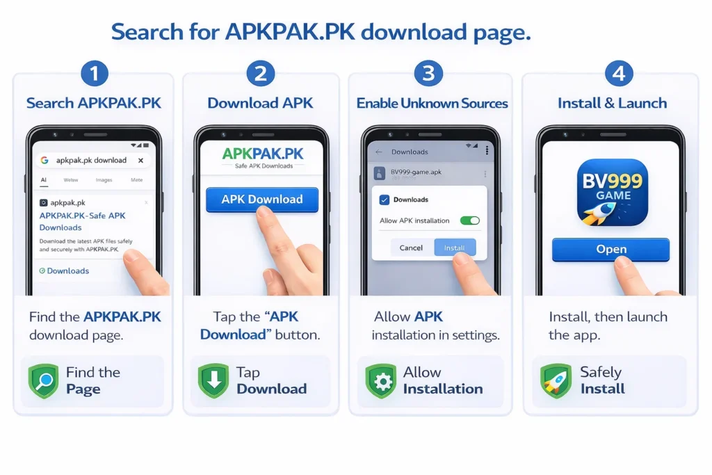 Android user installing 6E Game APK safely from a trusted download website