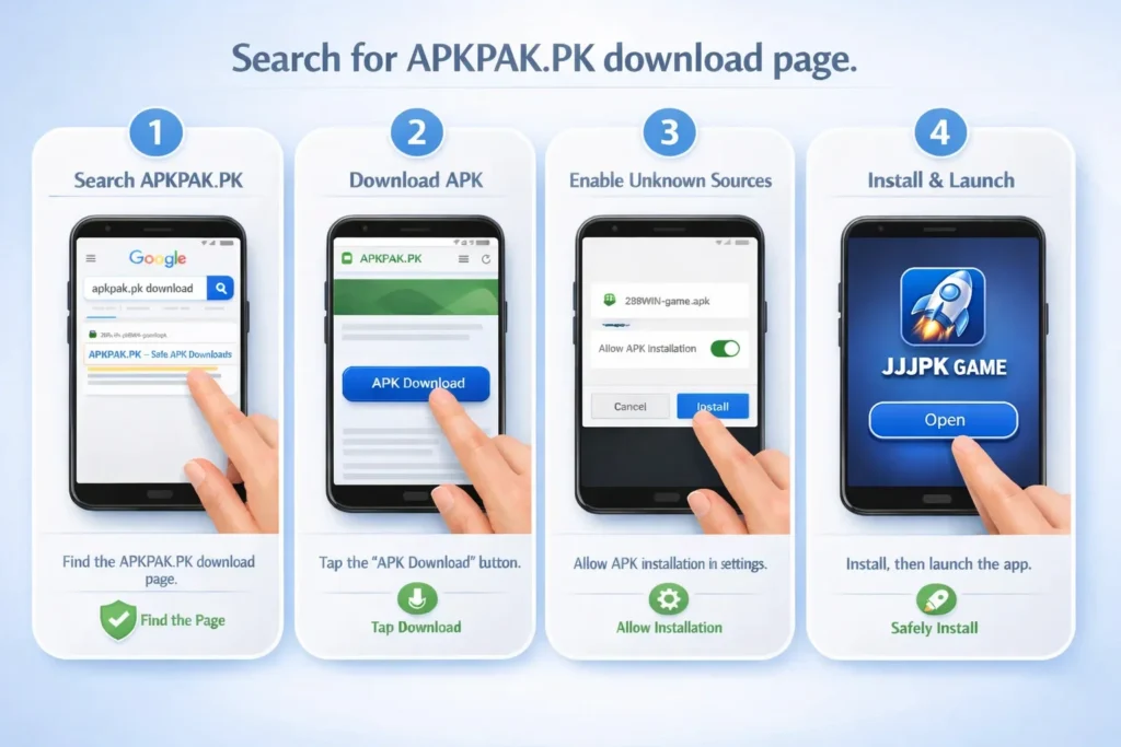 steps to download and install jjjpk game apk