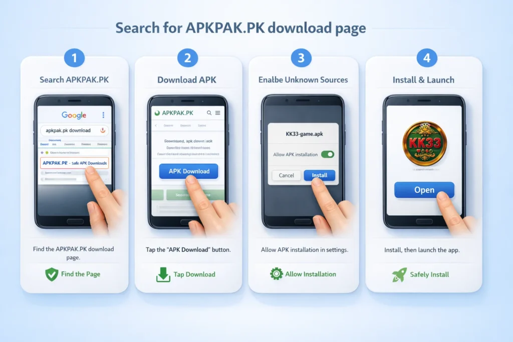 steps to download and install kk33 game