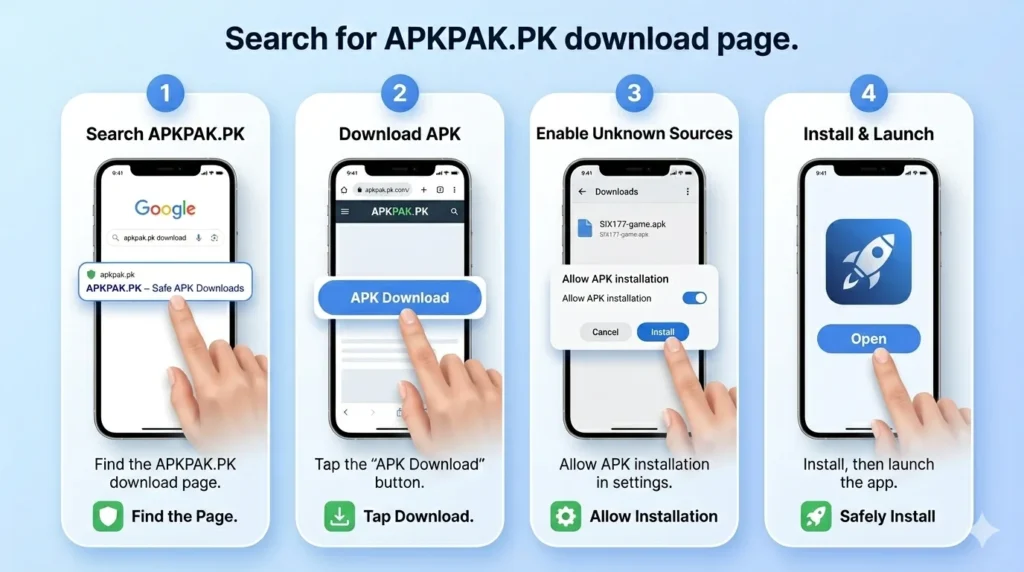 steps to download and install six177 game