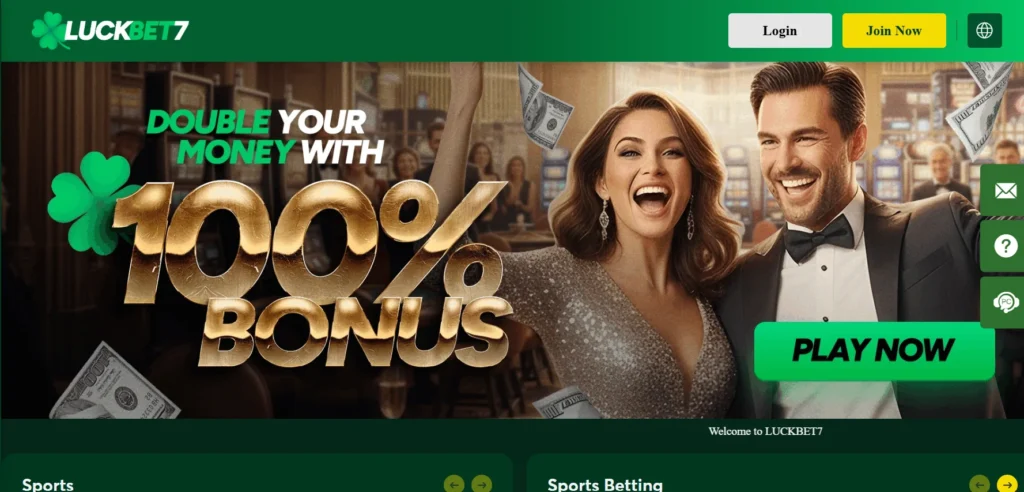 log in and registration interface in luckbet7 game