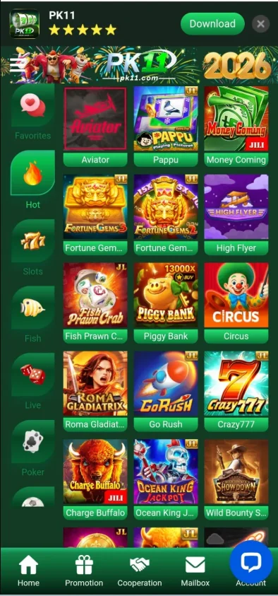 game categories in pk11 game