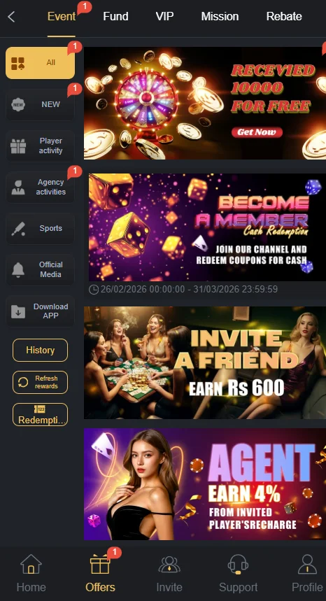 bonuses and rewards in six177 game