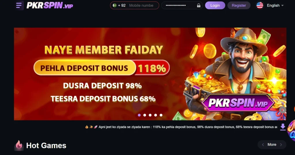 reward system and bonuses in pkrspin game