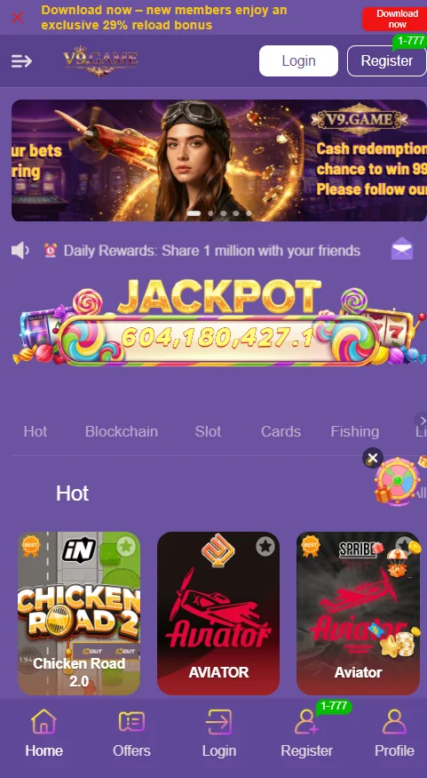 interface of v9 game