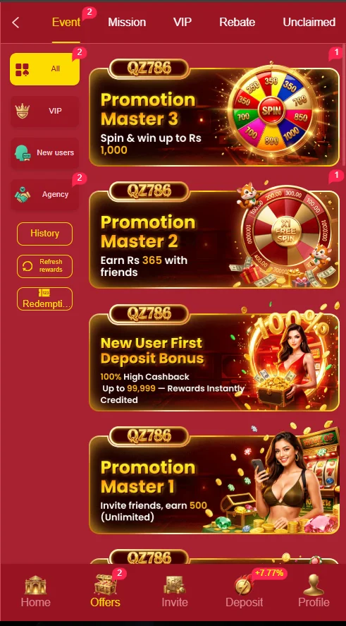 rewards and bonuses of qz786 game