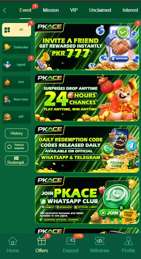 reward center in pkace game