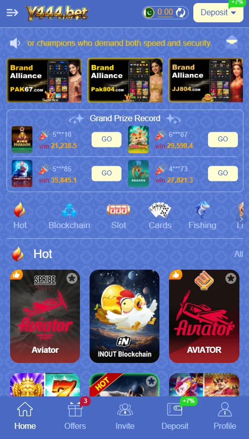 y444bet game dashboard