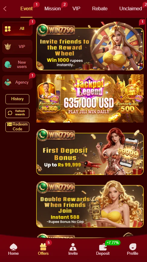 win7799 game events