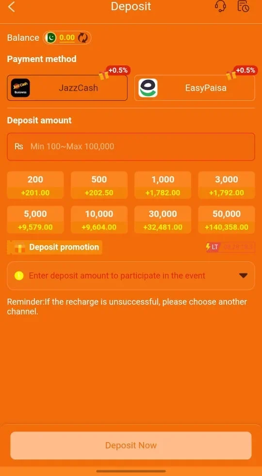 ic777 game deposit section